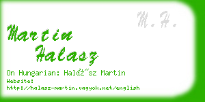 martin halasz business card